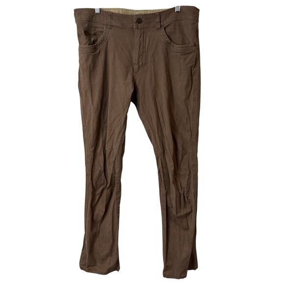 Kuhl Men's Kanvus Jean Chino Pant Tan Khaki Brown Stretch Straight Leg 36 x 34 - Picture 1 of 11
